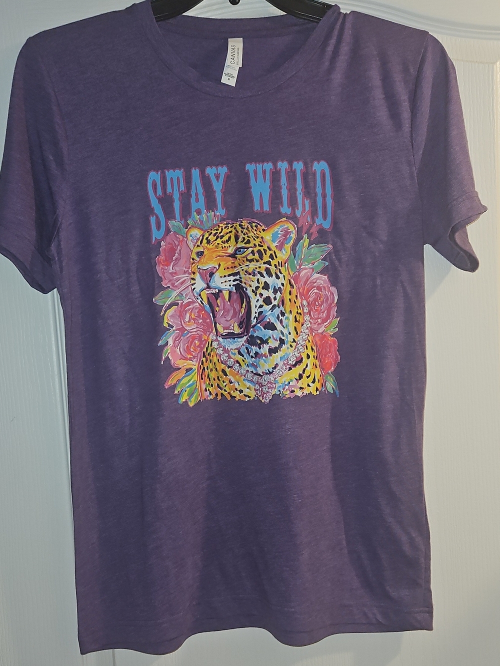 Stay Wild Leopard Graphic Shirt New